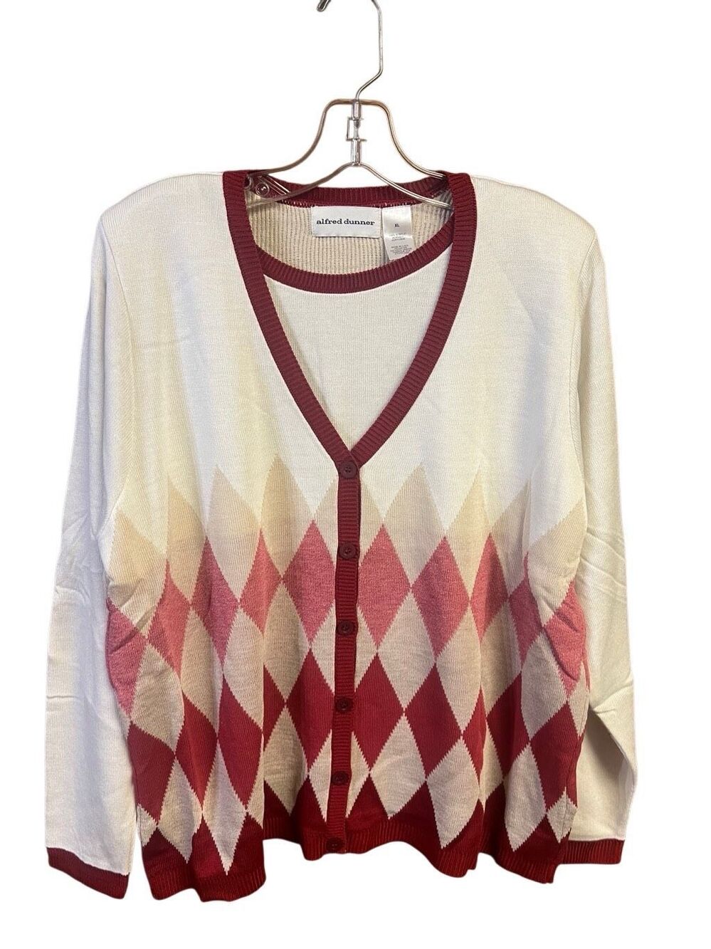 Alfred Dunner Cardigan Sweater With inner Knit Sz XL NWOT